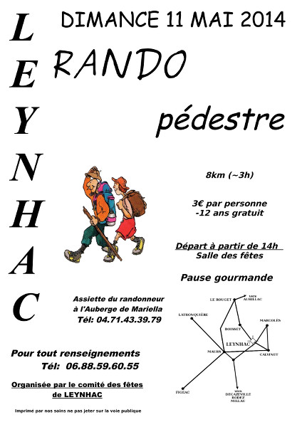 Affiche randonnée pedestre mai 2014