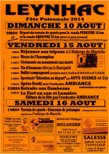 Affiche fête patronale 2014