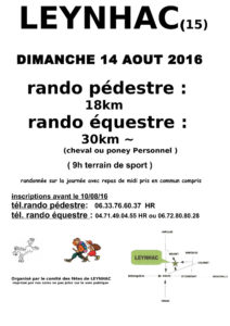 Affiche rando août 2016
